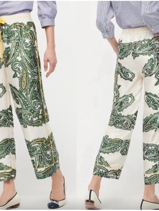 J. Crew Pants - J.Crew: Relaxed Pant In Paisley Twill For Women Beachy Resort Trousers Pants 6